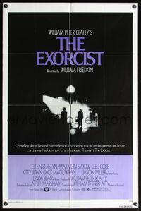 7s343 EXORCIST 1sh '74 William Friedkin, Max Von Sydow, horror classic from William Peter Blatty!