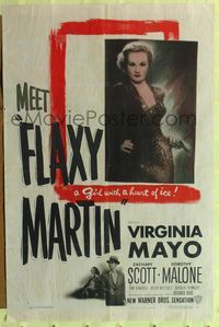 7s363 FLAXY MARTIN 1sh '49 sexy Virginia Mayo is a bad girl with a heart of ice!
