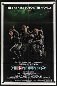 7s389 GHOSTBUSTERS 1sh '84 Bill Murray, Aykroyd & Harold Ramis are here to save the world!