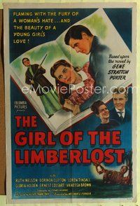 7s395 GIRL OF THE LIMBERLOST 1sh '45 Ruth Nelson, the beauty of a young girl's love!