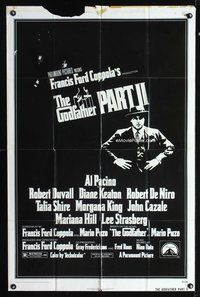 7s400 GODFATHER PART II 1sh '74 Al Pacino in Francis Ford Coppola classic crime sequel!