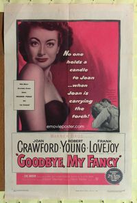 7s405 GOODBYE MY FANCY 1sh '51 no one holds a candle to Joan Crawford & Robert Young!