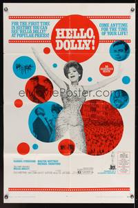 7s443 HELLO DOLLY 1sh '70 Barbra Streisand & Walter Matthau for the first time at popular prices!