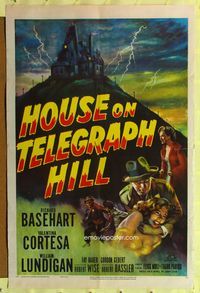 7s474 HOUSE ON TELEGRAPH HILL 1sh '51 Richard Basehart, Valentine Cortesa, Robert Wise directed!