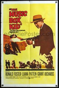 7s668 MUSIC BOX KID 1sh '60 Ronald Foster is the hood who launched Murder, Inc, great image!