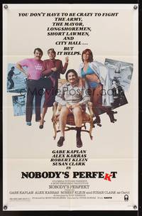 7s701 NOBODY'S PERFEKT 1sh '81 Gabe Kaplan, you don't have to be crazy, but it helps!