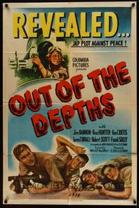 7s741 OUT OF THE DEPTHS 1sh '45 WWII submarines, Jim Bannon, Ross Hunter!