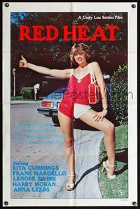7s783 RED HEAT 1sh '81 sexy hitchhiker Rita Cummings gets caught up in a bizarre mystery!