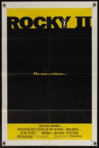 7s790 ROCKY II 1sh '79 Sylvester Stallone boxing sequel, the story continues!