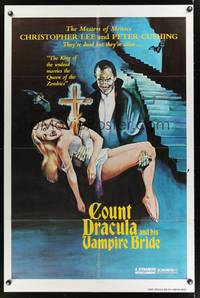 7s794 SATANIC RITES OF DRACULA 1sh 1978 great artwork of Count Dracula & his Vampire Bride!