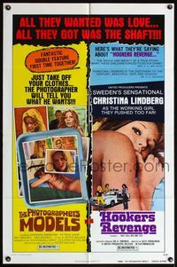 7s894 THEY CALL HER ONE EYE/HOUSE OF WHIPCORD 1sh '74 trashy double-bill, all they wanted was love!