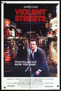 7s901 THIEF int'l 1sh '81 Michael Mann, cool image of James Caan, Violent Streets!