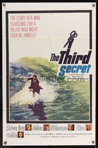 7s908 THIRD SECRET 1sh '64 Stephen Boyd searching for a killer who might even be himself!