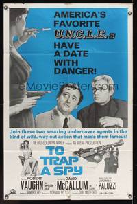 7s920 TO TRAP A SPY 1sh '66 Robert Vaughn, David McCallum, The Man from UNCLE!
