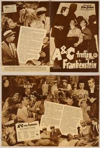 7t129 ABBOTT & COSTELLO MEET FRANKENSTEIN German program '48 different images w/Wolfman & Dracula!