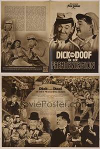 7t142 FLYING DEUCES German program '51 great different images of Stan Laurel & Oliver Hardy!