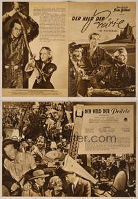 7t162 PLAINSMAN German program R50 different images of Gary Cooper & Jean Arthur, Cecil B. DeMille