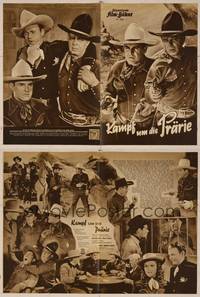 7t173 WILD HORSE STAMPEDE German program '50s Ken Maynard, Hoot Gibson, includes gambling image!