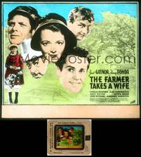 7t082 FARMER TAKES A WIFE glass slide '35 pretty Janet Gaynor, Henry Fonda, Charles Bickford