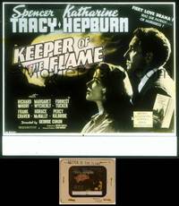 7t097 KEEPER OF THE FLAME glass slide '42 great close up of Spencer Tracy & Katharine Hepburn!
