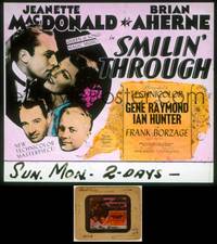 7t104 SMILIN' THROUGH glass slide '41 Jeanette MacDonald & Brian Aherne find true love singing!