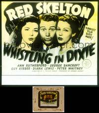 7t115 WHISTLING IN DIXIE glass slide '42 Red Skelton between Ann Rutherford & Diana Lewis!