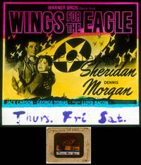 7t119 WINGS FOR THE EAGLE glass slide '42 Ann Sheridan, Dennis Morgan, WWII aircraft!