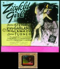 7t128 ZIEGFELD GIRL glass slide '41 great sexy art of showgirl from the follies!