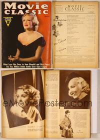 7t030 MOVIE CLASSIC magazine January 1937, portrait of Madeleine Carroll in low-cut dress!