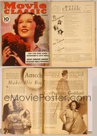 7t028 MOVIE CLASSIC magazine November 1936, portrait of pretty Fay Wray holding flowers!