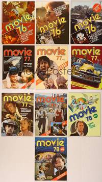 7t011 LOT OF 10 MOVIE MAGAZINES #2 lot of 10 Australian mags Movie 76 to Movie 78, lots of color!