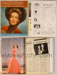7t056 PHOTOPLAY magazine February 1942, portrait of Ann Sothern in fur hat by Paul Hesse!