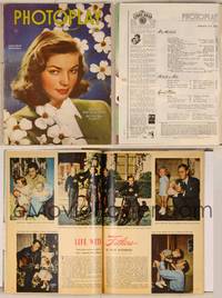 7t072 PHOTOPLAY magazine June 1945, great portrait of sexy Lauren Bacall by Paul Hesse!