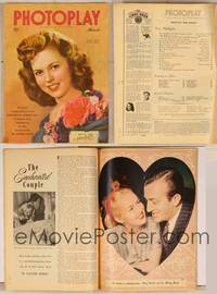 7t069 PHOTOPLAY magazine March 1945, great portrait of Shirley Temple by Paul Hesse!