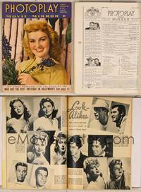 7t059 PHOTOPLAY magazine May 1942, portrait of smiling Betty Grable with flowers by Paul Hesse!