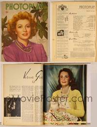 7t071 PHOTOPLAY magazine May 1945, close portrait of Greer Garson by Paul Hesse!