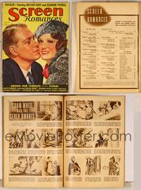 7t032 SCREEN ROMANCES magazine February 1938, art of Nelson Eddy & Eleanor Powell by Earl Christy!