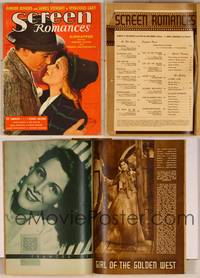7t035 SCREEN ROMANCES magazine May 1938, art of Ginger Rogers & James Stewart by Earl Christy!