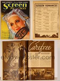 7t040 SCREEN ROMANCES magazine October 1938, art of Norma Shearer as Antoinette by Earl Christy!
