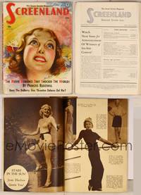 7t049 SCREENLAND magazine July 1934, cool art portrait of Loretta Young by Charles Sheldon!