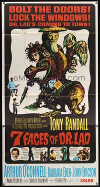 7v416 7 FACES OF DR. LAO 3sh '64 great art of Tony Randall's personalities by Joseph Smith!