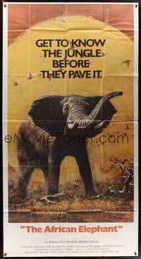 7v422 AFRICAN ELEPHANT 3sh '71 great artwork, get to know the jungle before they pave it!