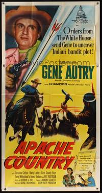 7v433 APACHE COUNTRY 3sh '52 Gene Autry smashes bandit ring behind Apache lines!