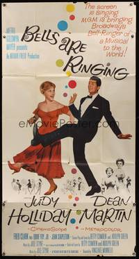 7v447 BELLS ARE RINGING 3sh '60 full-length image of Judy Holliday & Dean Martin singing & dancing