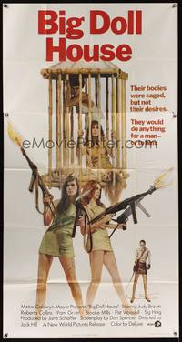 7v451 BIG DOLL HOUSE int'l 3sh '71 artwork of Pam Grier whose body was caged, but not her desires!
