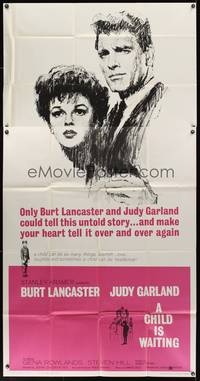 7v503 CHILD IS WAITING 3sh '63 Howard Terpning art of Burt Lancaster & Judy Garland!