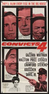 7v521 CONVICTS 4 3sh '62 Sammy Davis Jr, Vincent Price, Ben Gazzara, Stuart Whitman
