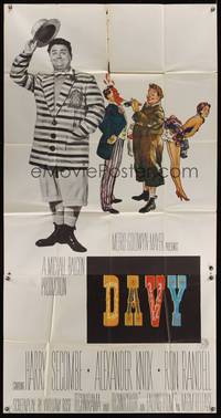 7v537 DAVY 3sh '57 wacky Harry Secombe, sexy Susan Shaw, Ealing comedy!