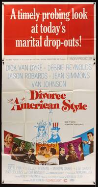 7v554 DIVORCE AMERICAN STYLE 3sh '67 Dick Van Dyke points at Debbie Reynolds, is marriage dead?