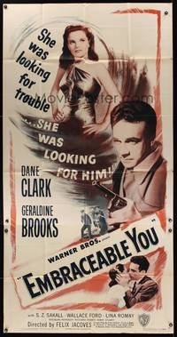 7v570 EMBRACEABLE YOU 3sh '48 sexy Geraldine Brooks was looking for trouble & Dane Clark!
